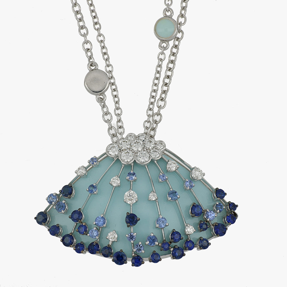 LUCCIOLA LIGHT BLUE SAPPHIRES MEDIUM PENDANT