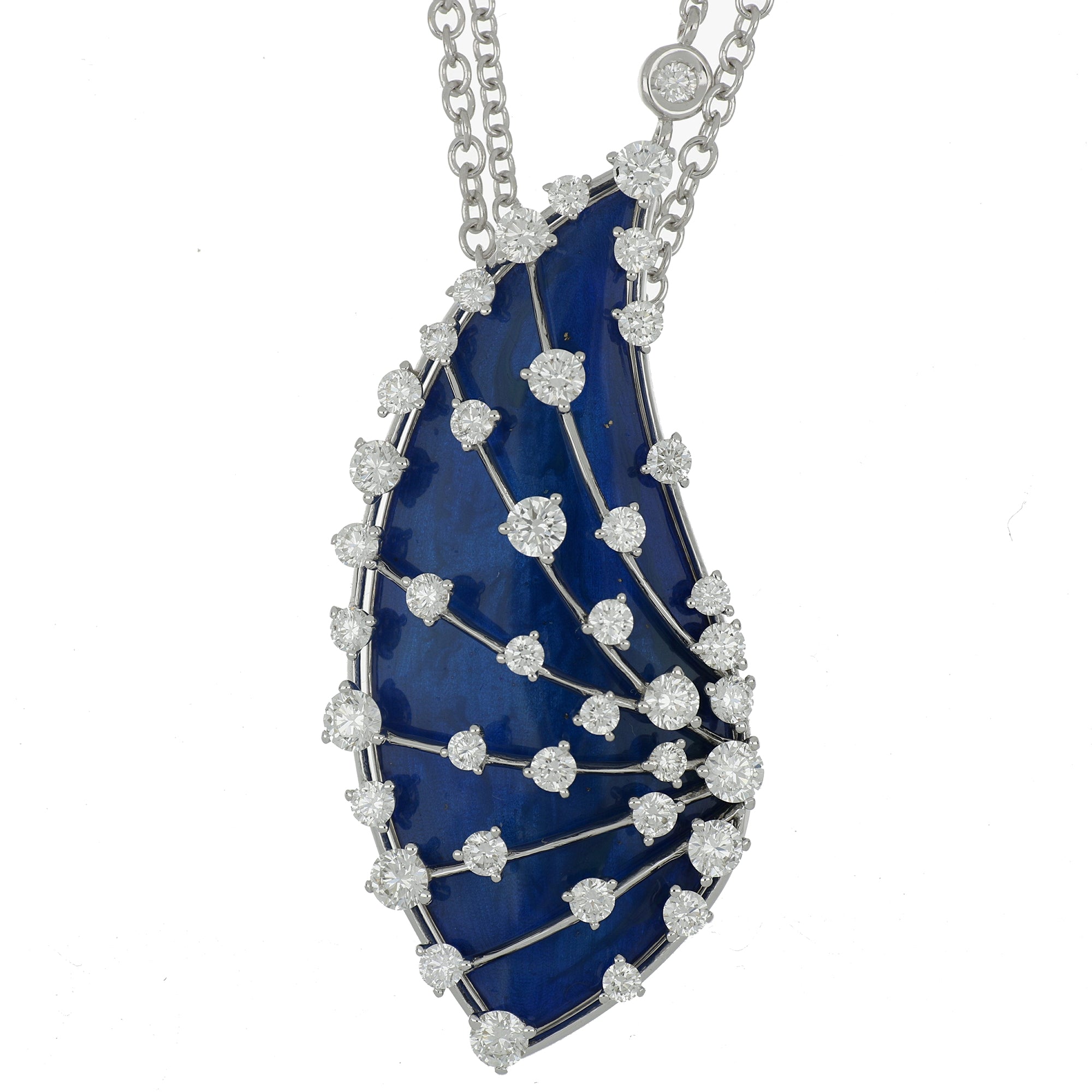 LUCCIOLA BLUE ENAMEL PENDANT