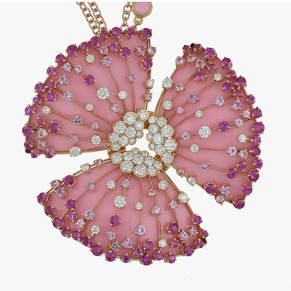 LUCCIOLA PINK SAPPHIRES BIG PENDANT