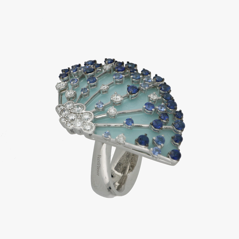 LUCCIOLA LIGHT BLUE SAPPHIRES BIG RING