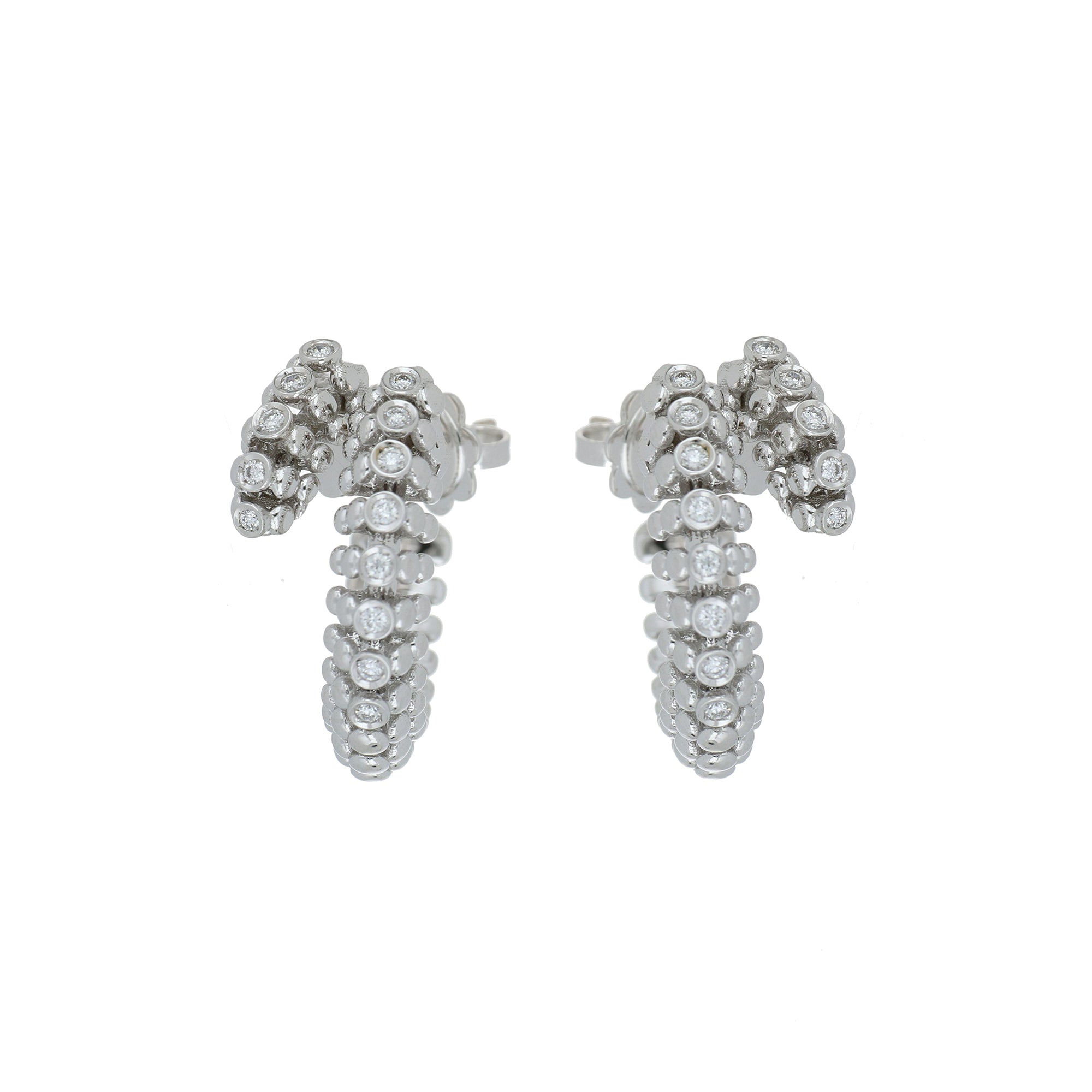 BUBBLES MINI-ME WHITE GOLD EARRINGS