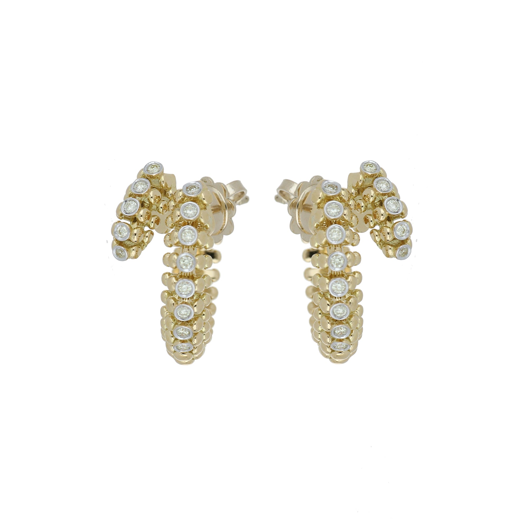 BUBBLES MINI-ME YELLOW GOLD EARRINGS