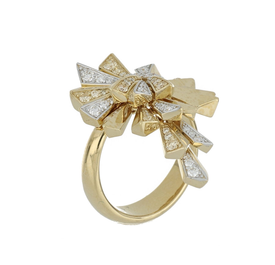 MUSICA YELLOW GOLD DIAMOND RING