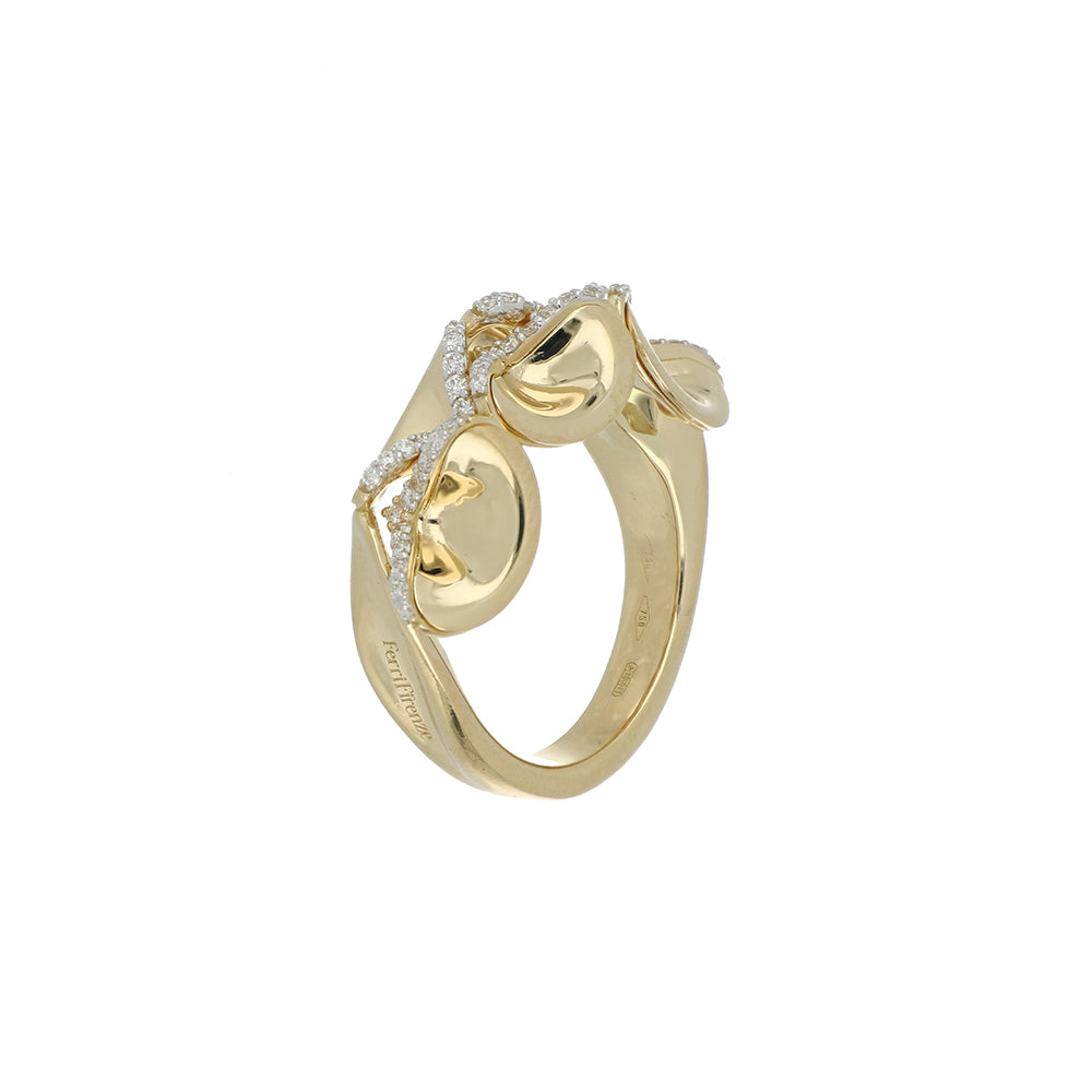 NINFEA YELLOW GOLD RING