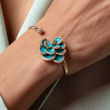 PETALS TURQUOISE ENAMEL BRACELET