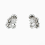 PETALS SMALL WHITE GOLD EARRINGS