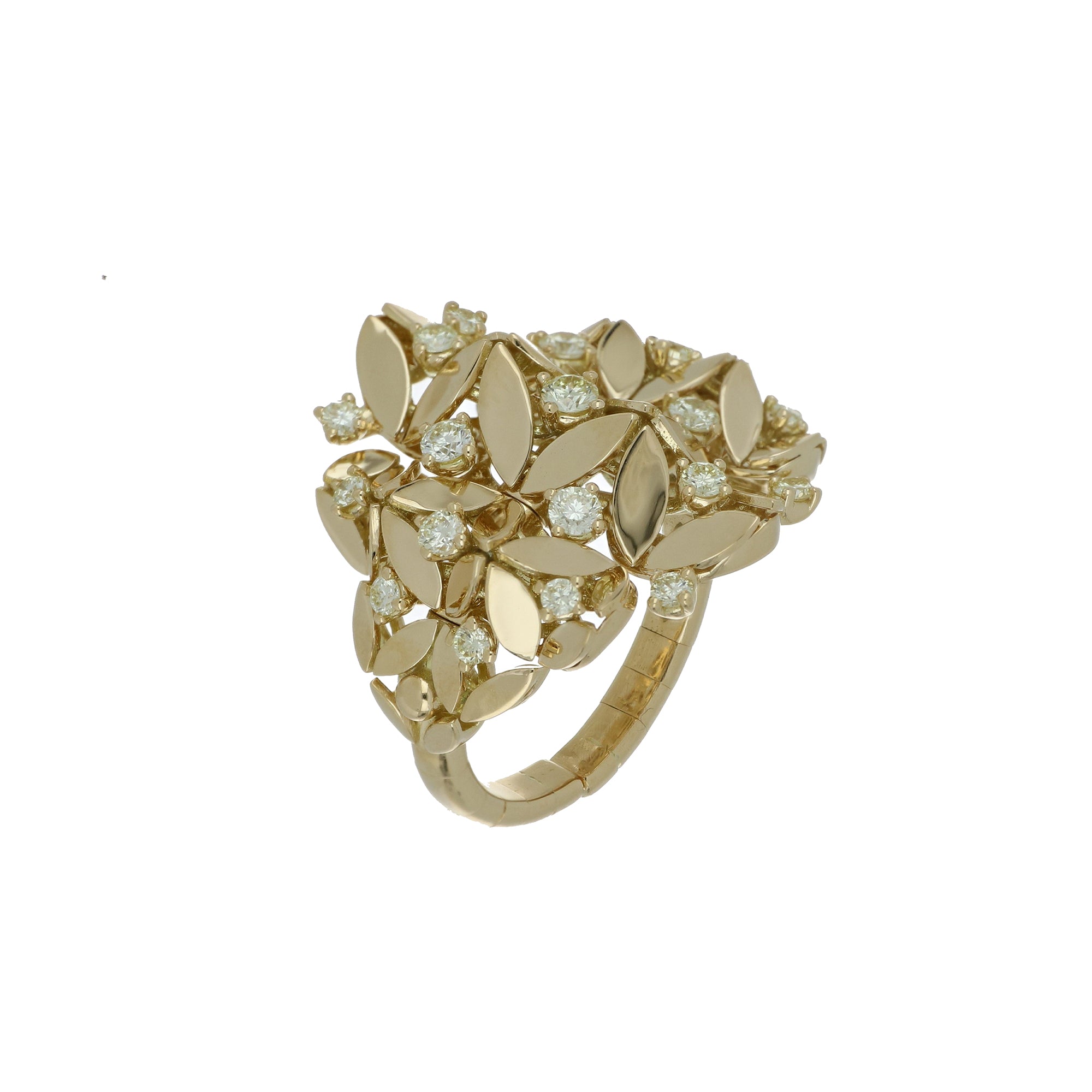 RIFLESSI BIG YELLOW GOLD RING