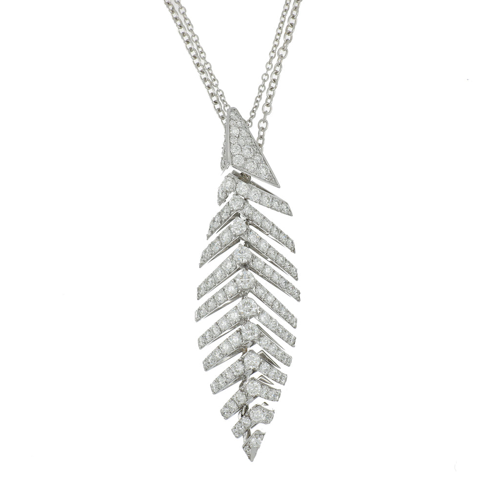 SOFFIO WHITE GOLD DIAMOND PAVÉ PENDANT