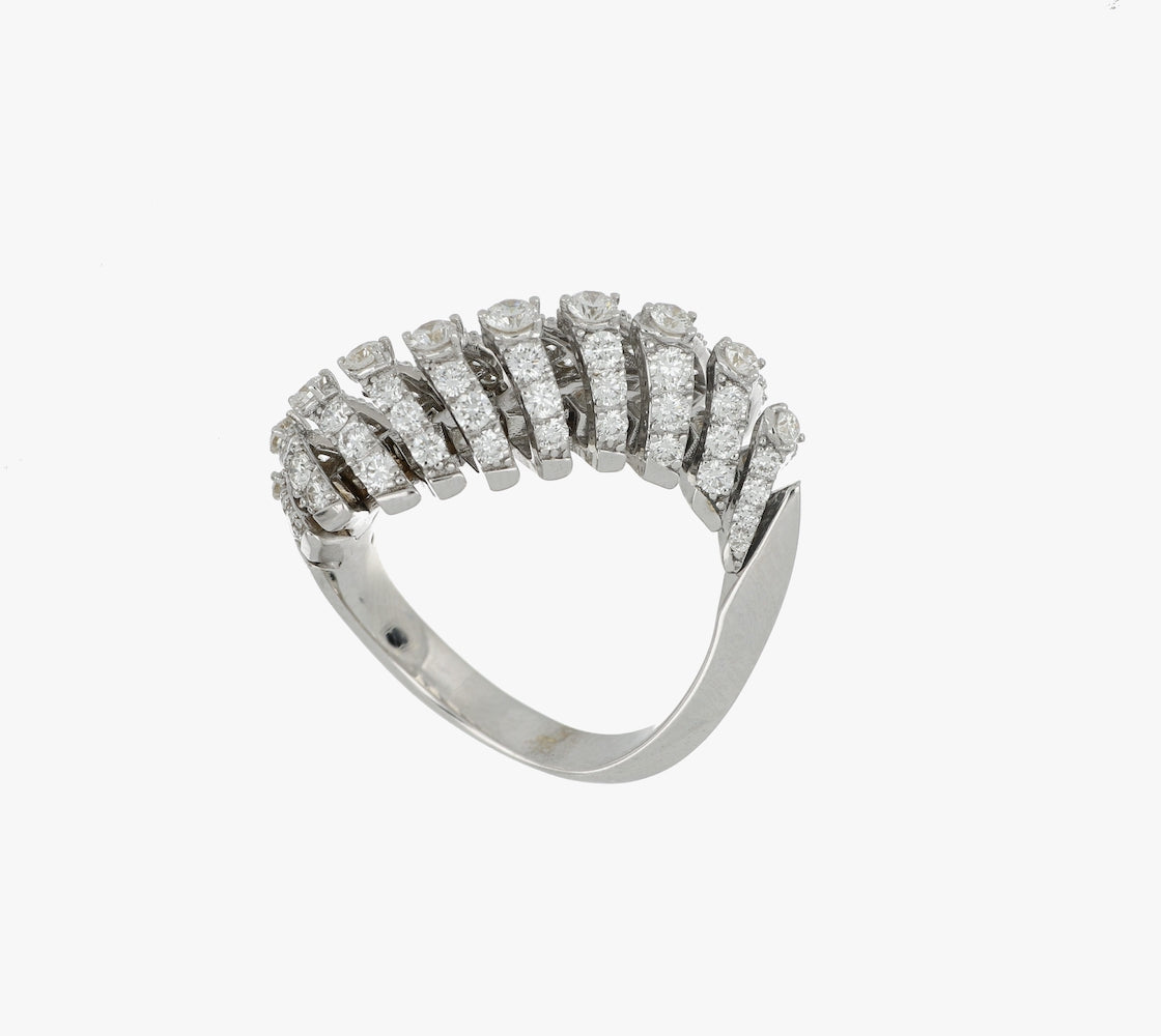 SOFFIO WHITE GOLD DIAMONDS PAVÈ RING