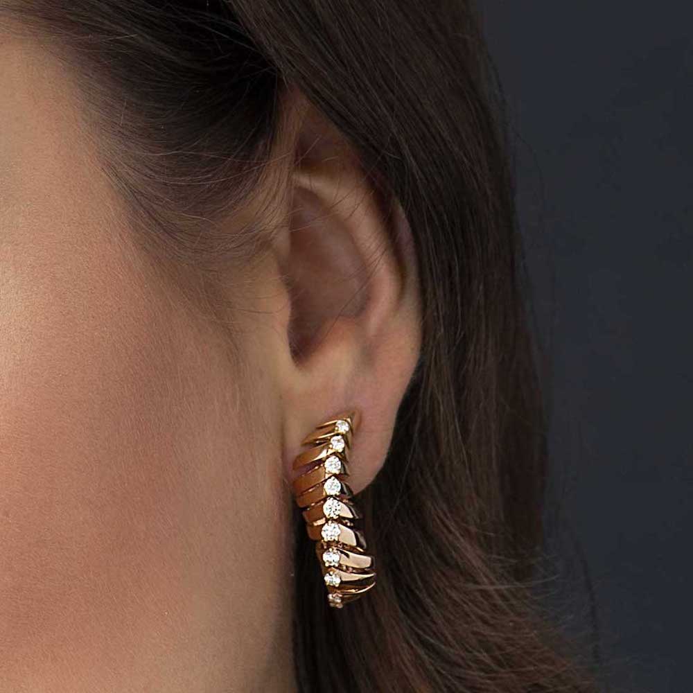 SOFFIO HOOP ROSE GOLD EARRINGS