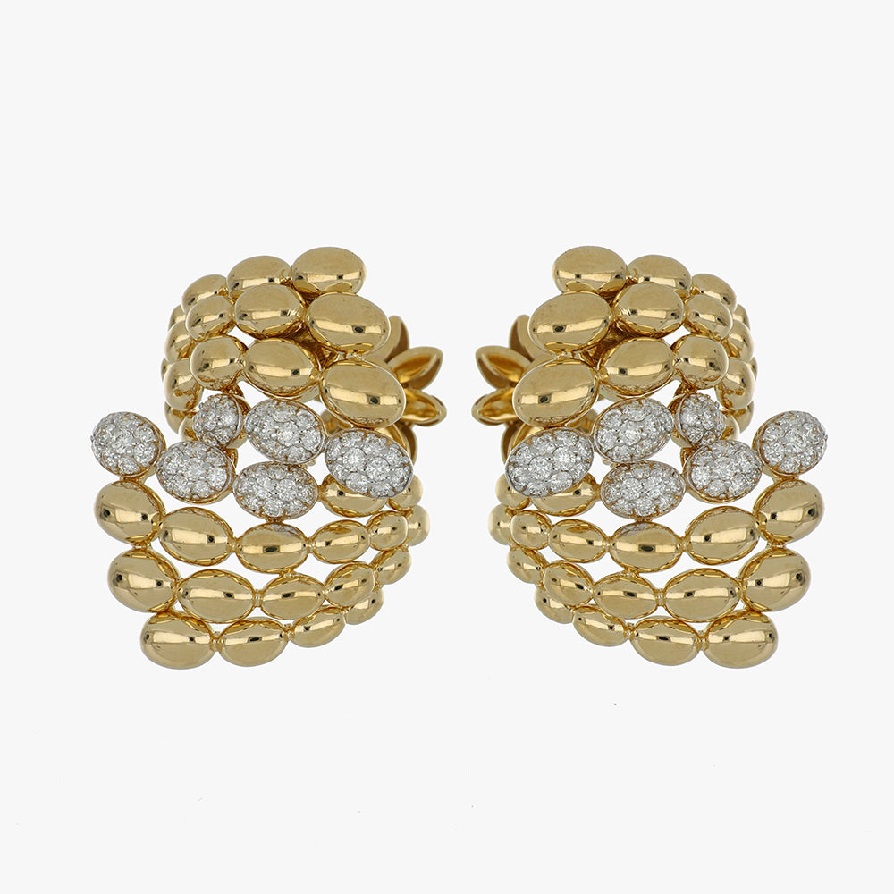 SOLEGIRA YELLOW GOLD DIAMONDS EARRINGS