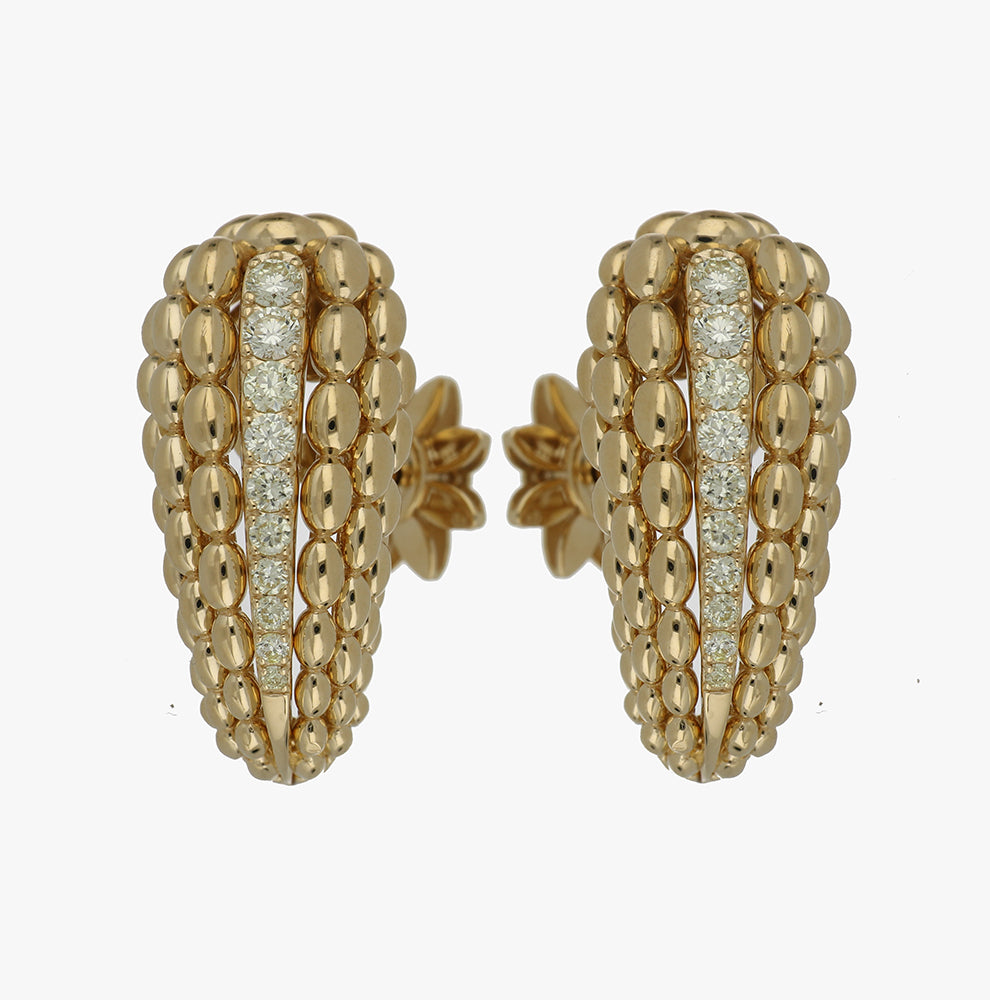 SOLEGIRA YELLOW GOLD MEDIUM EARRINGS