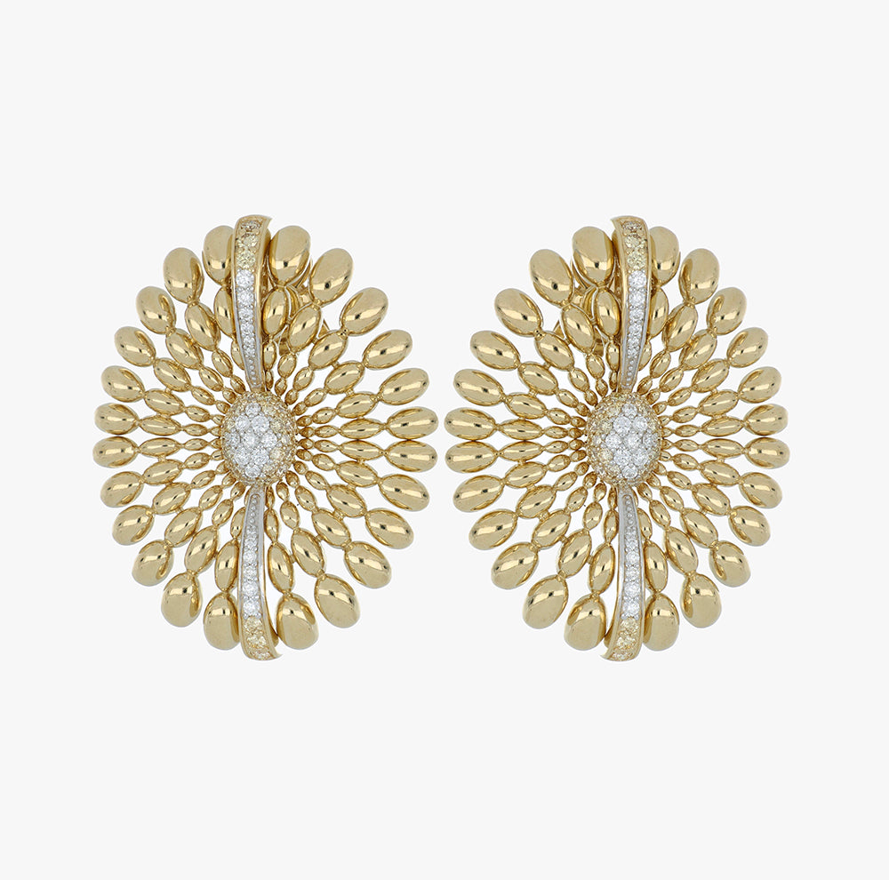 SOLEGIRA YELLOW GOLD ROUND BIG EARRINGS