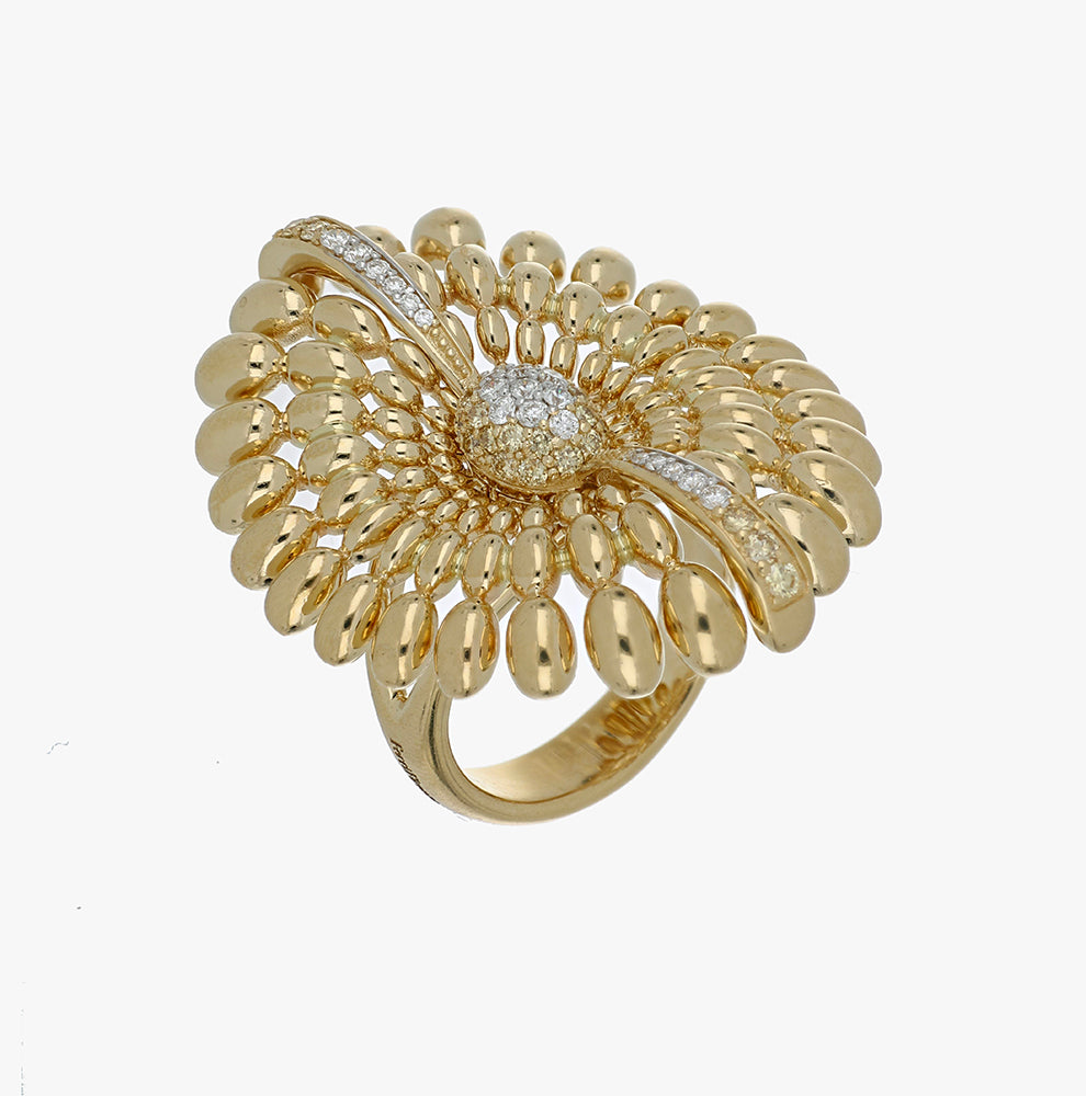 SOLEGIRA YELLOW GOLD ROUND BIG RING