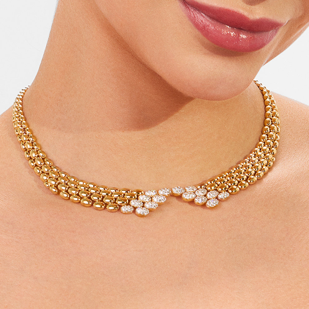 SOLEGIRA YELLOW GOLD DOUBLE NECKLACE