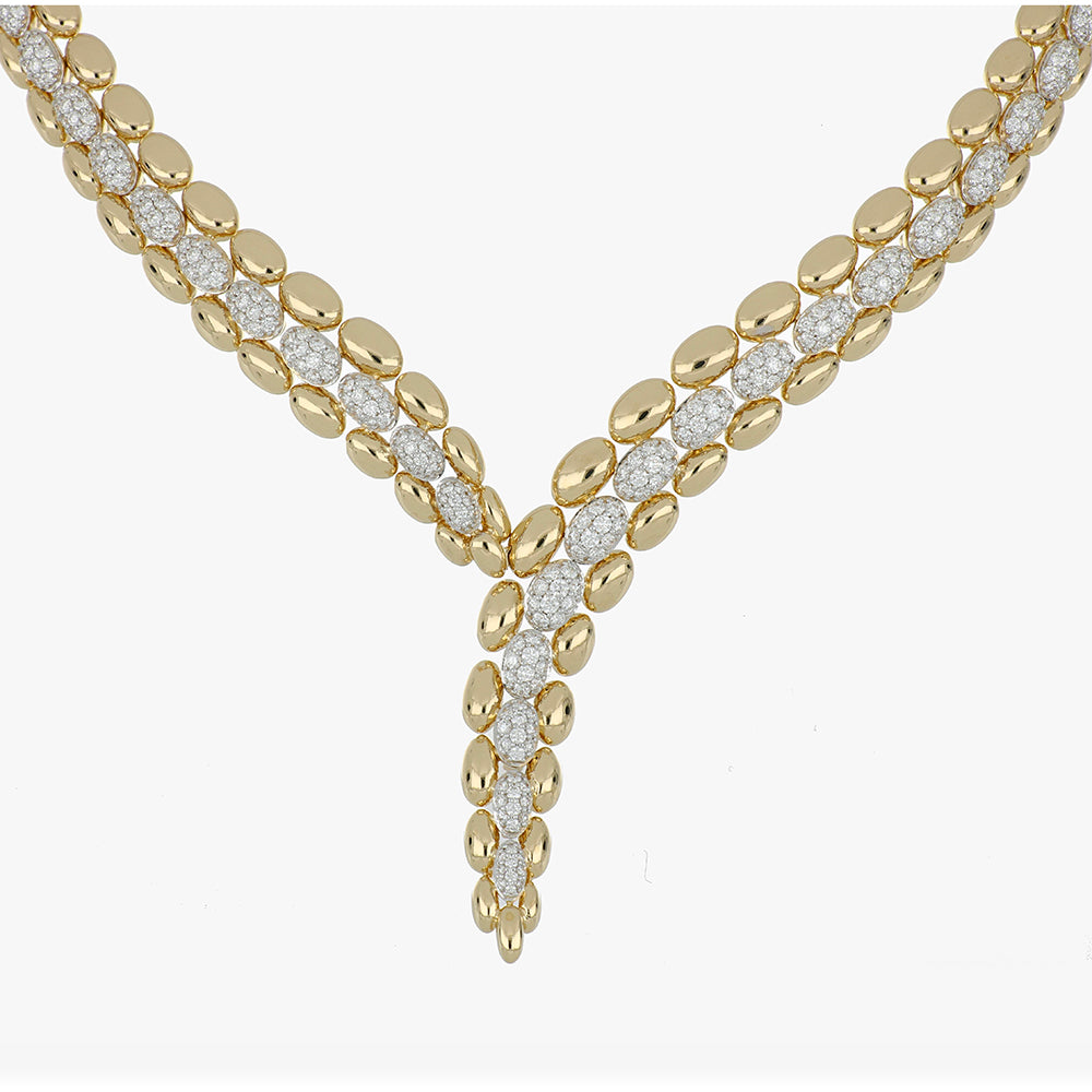 SOLEGIRA YELLOW GOLD DIAMONDS NECKLACE