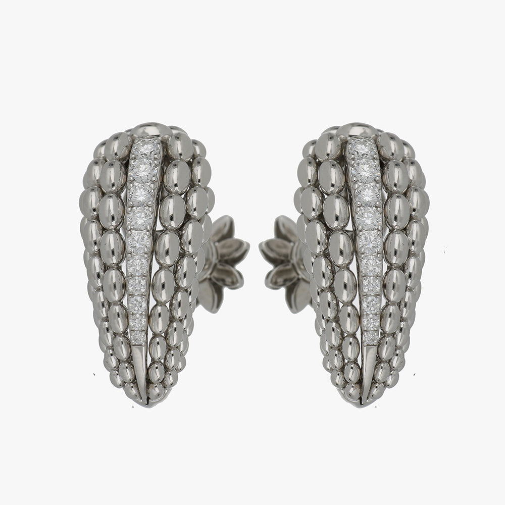 SOLEGIRA WHITE GOLD EARRINGS