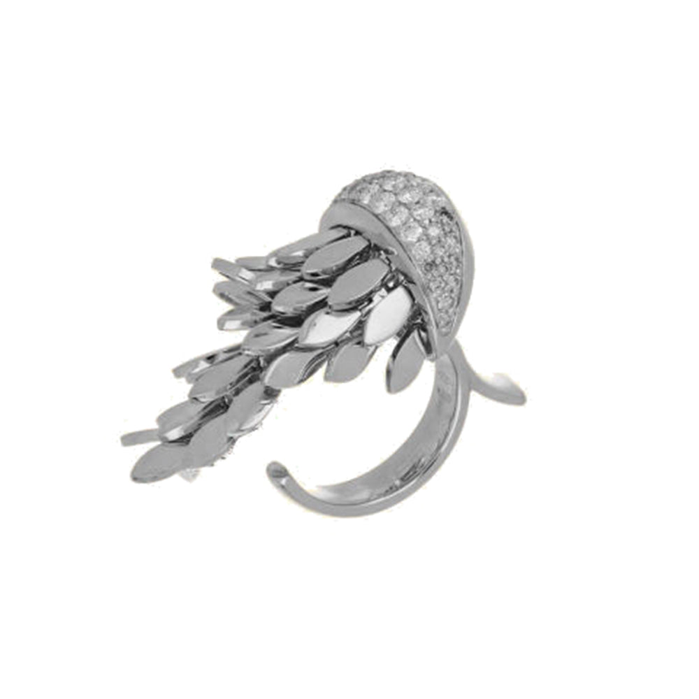 SPETTINATO WHITE GOLD PINKIE RING