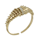 SPETTINATO YELLOW GOLD DOUBLE BRACELET