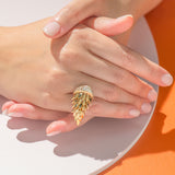 SPETTINATO YELLOW GOLD PINKY RING