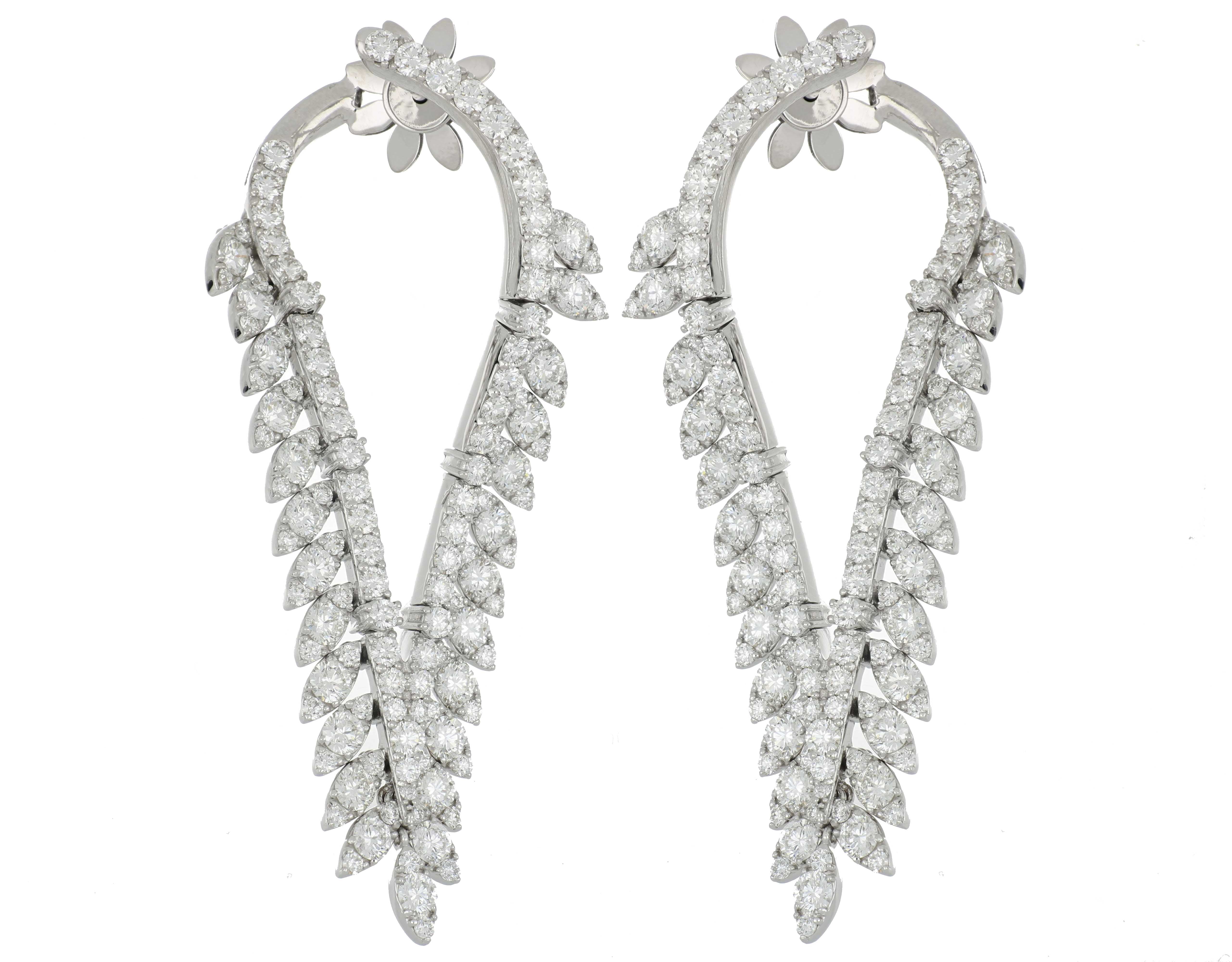 SPETTINATO RANIA WHITE GOLD DIAMOND EARRINGS