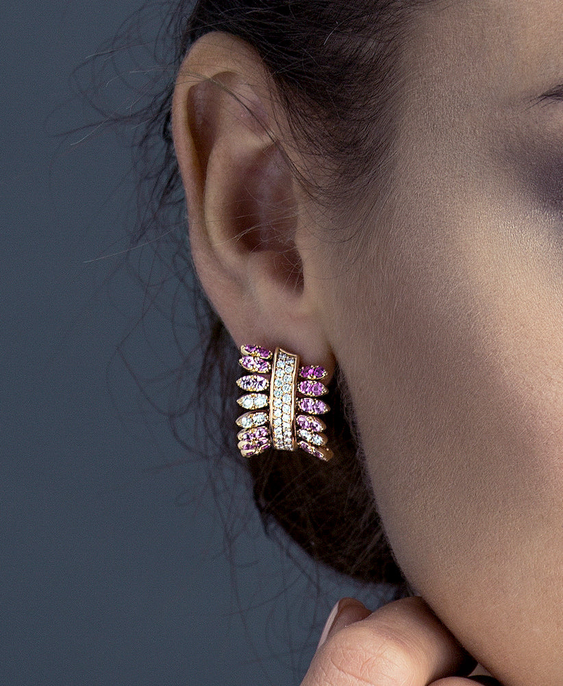 SPETTINATO PINK SAPPHIRES EARRINGS