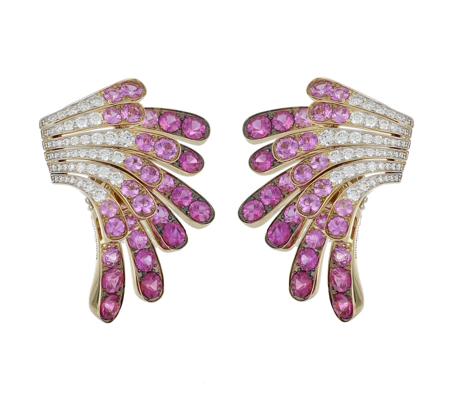 WATERFALL PINK SAPPHIRES EARRINGS
