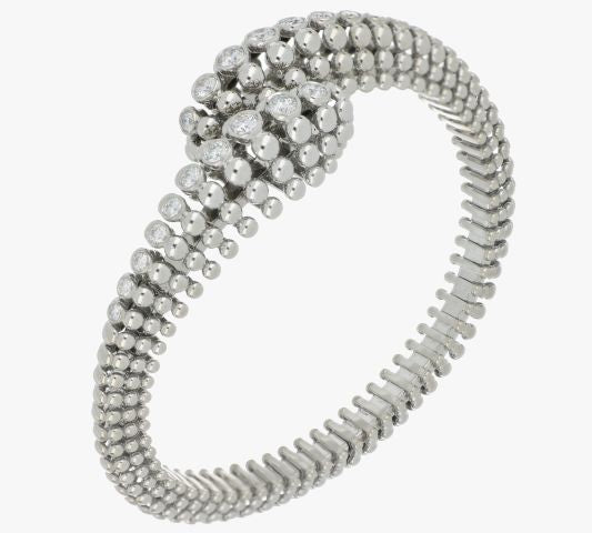 BUBBLES CONTRARIÉ WHITE GOLD BRACELET