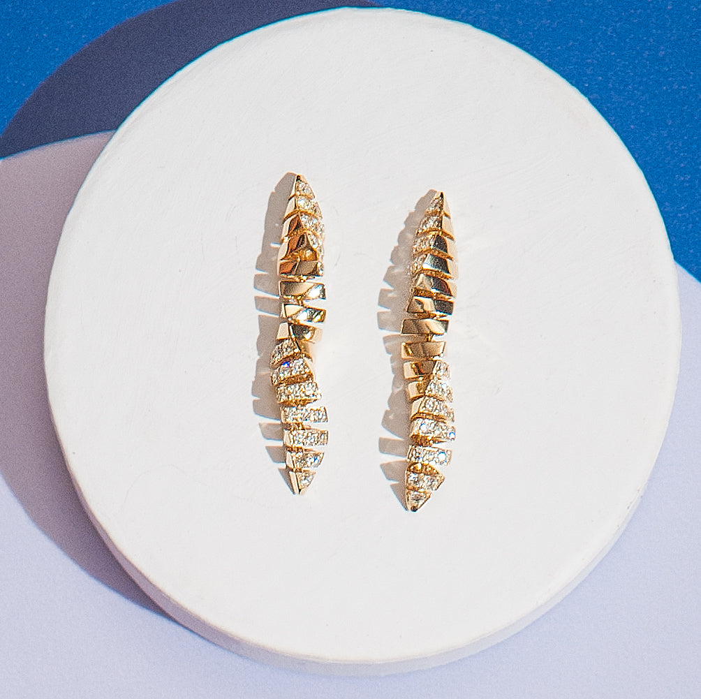 CRESCENDO YELLOW GOLD SMALL EARRINGS