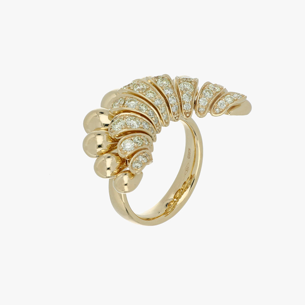 ALLEGRA BIG YELLOW GOLD RING