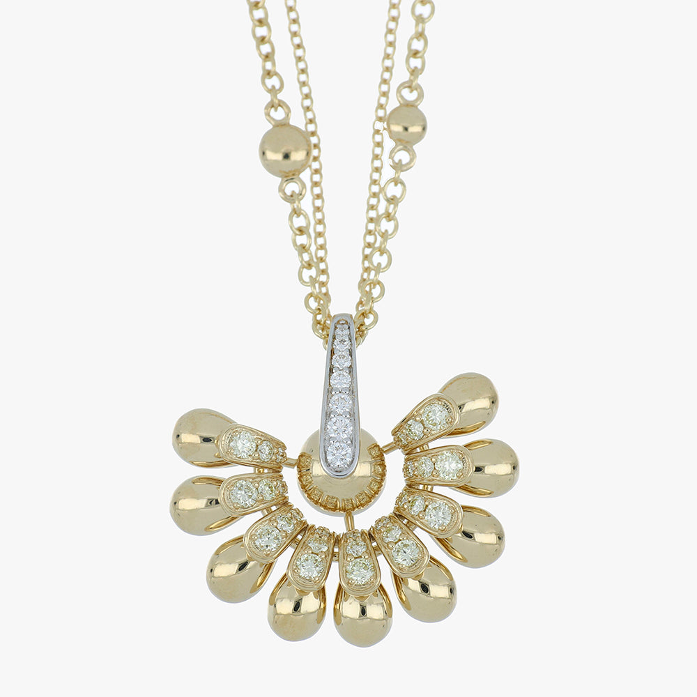 ALLEGRA SMALL YELLOW GOLD FLOWER PENDANT