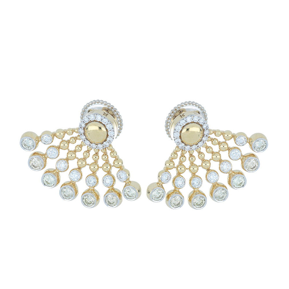 BUBBLES RAGGI WHITE AND CHAMPAGNE DIAMOND EARRINGS