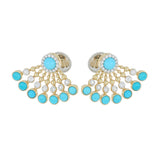 BUBBLES RAGGI YELLOW GOLD AND TURQUOISE EARRINGS