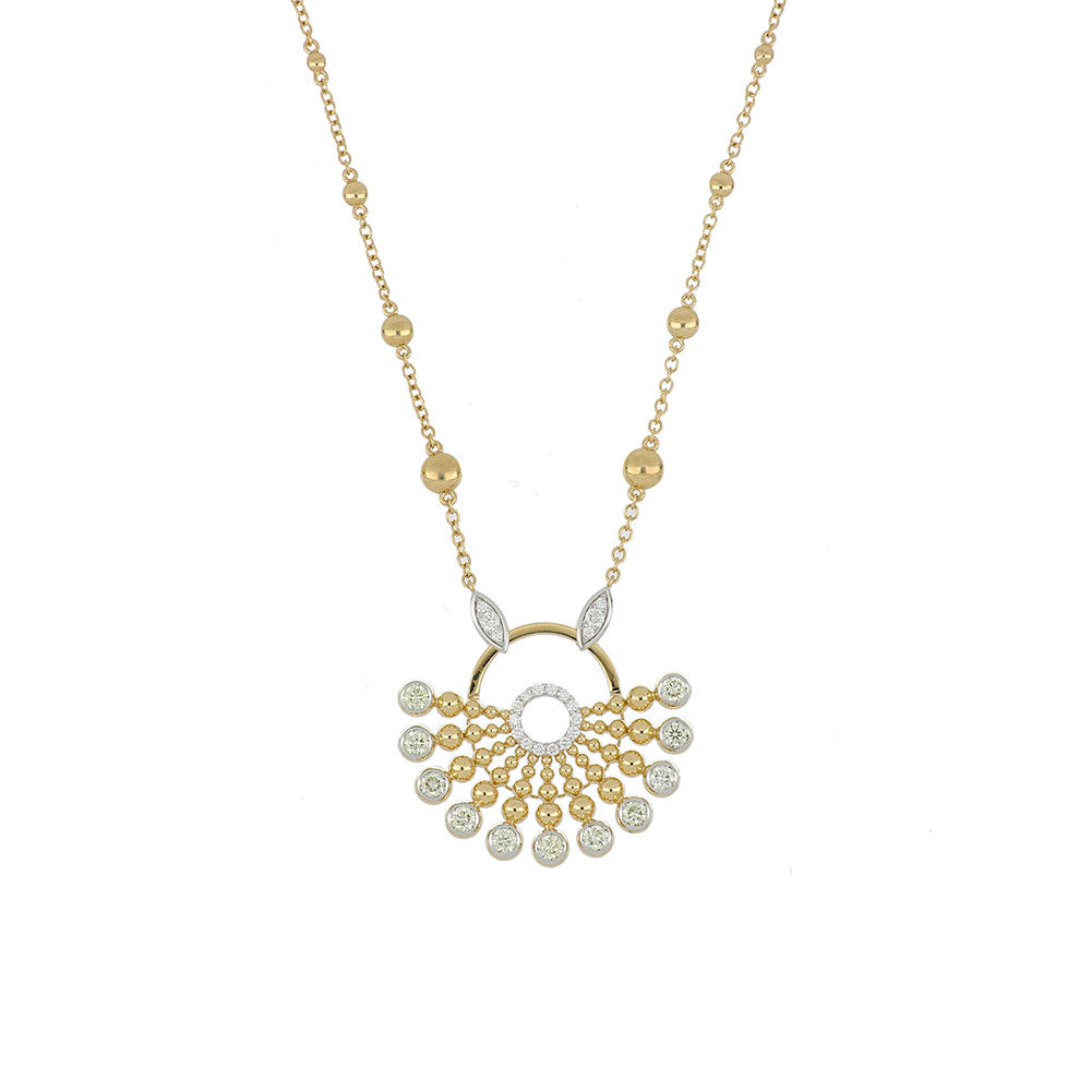 BUBBLES RAGGI WHITE AND CHAMPAGNE DIAMOND PENDANT