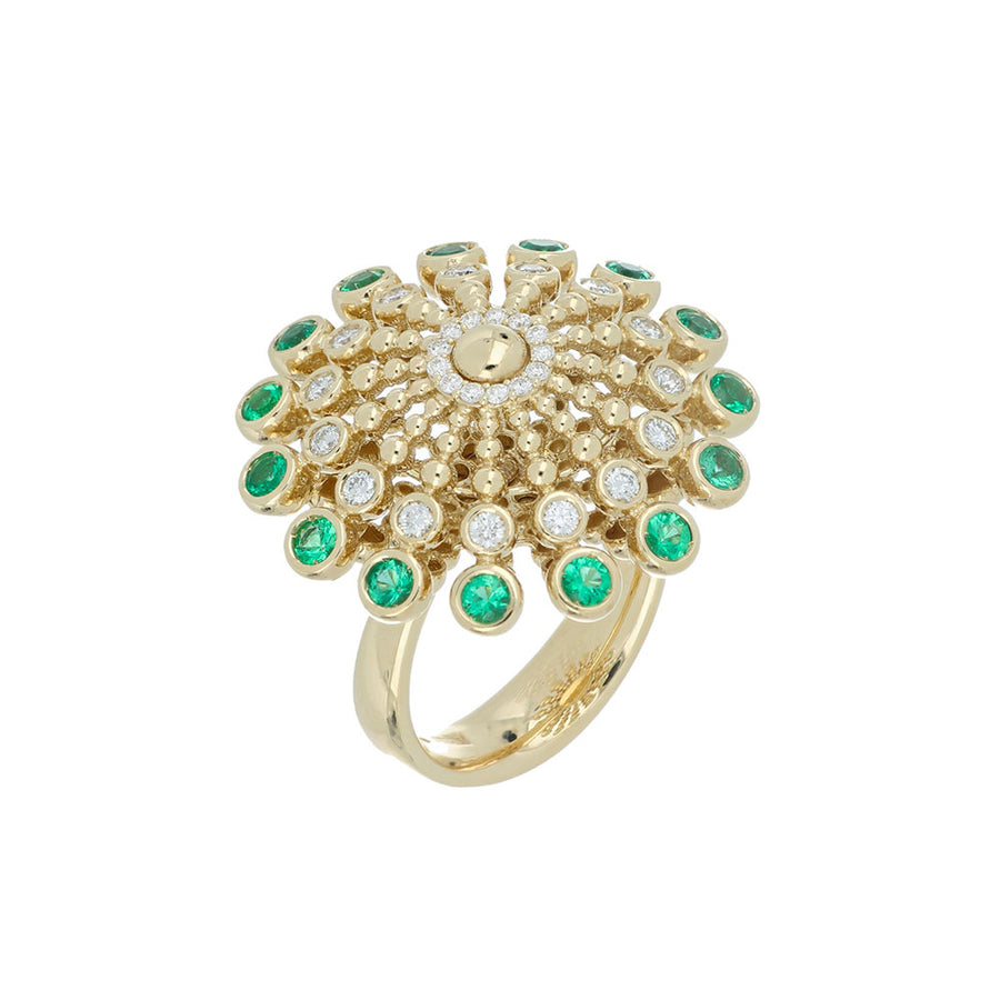 BUBBLES RAGGI SMALL ROUND EMERALD RING