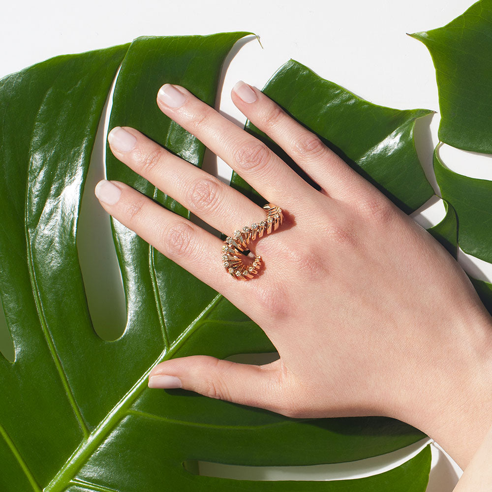 SOFFIO CURLY ROSE GOLD RING