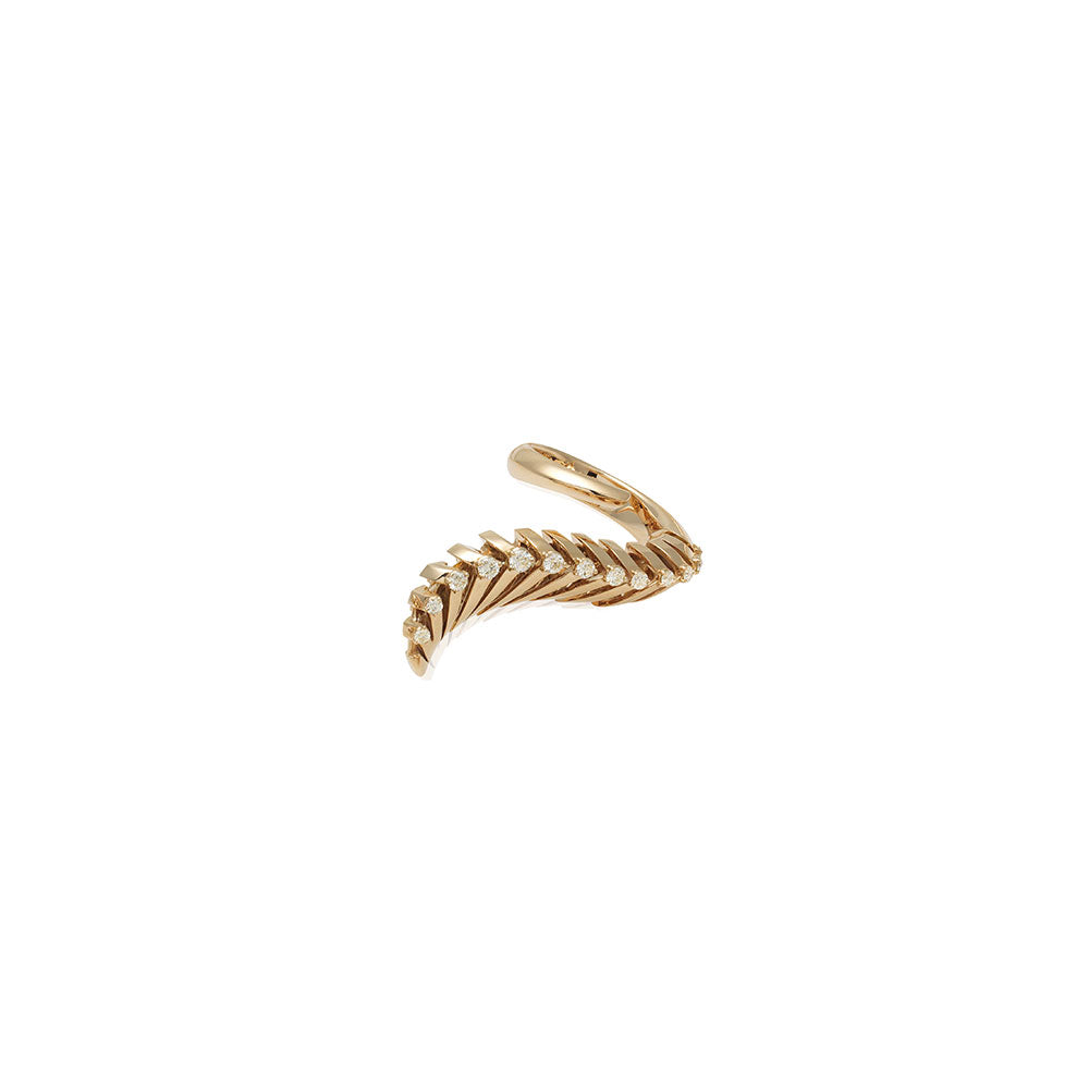 SOFFIO LONG ROSE GOLD RING