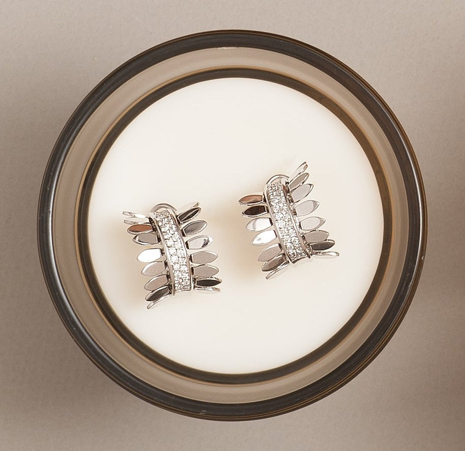 SPETTINATO WHITE GOLD EARRINGS