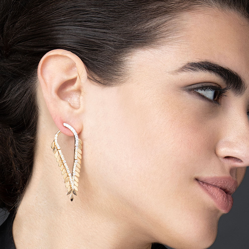 SPETTINATO RANIA ROSE GOLD EARRINGS