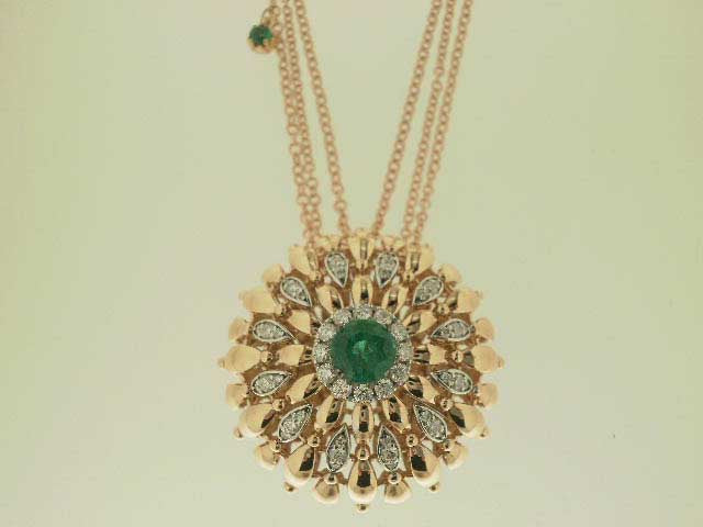 TWIST TWIST BIG EMERALDS PENDANT